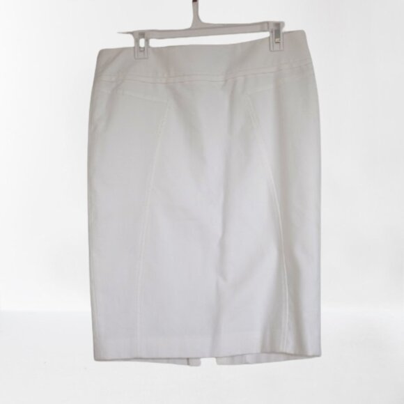 Club Monaco white cotton pencil skirt size 10 - Picture 1 of 8